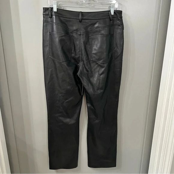 Avec Les Filles Anthropologie Lettie Straight Ankle Faux Leather Vegan Pants 6 - Picture 5 of 8
